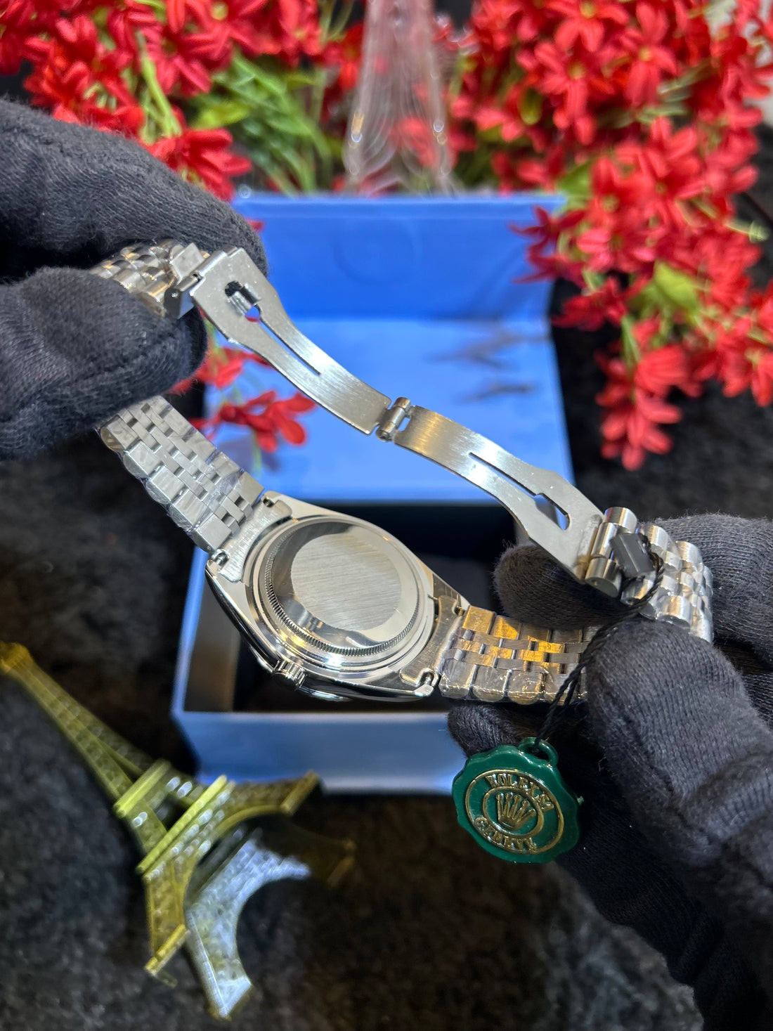 Rolex Premium Day-Date Stainless Steel Watch – Textured Dial