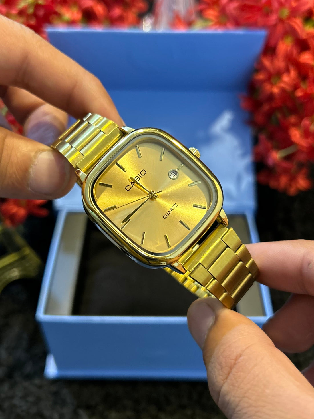 Casio Premium Men’s Watch – Silver & Golden | Classic Design