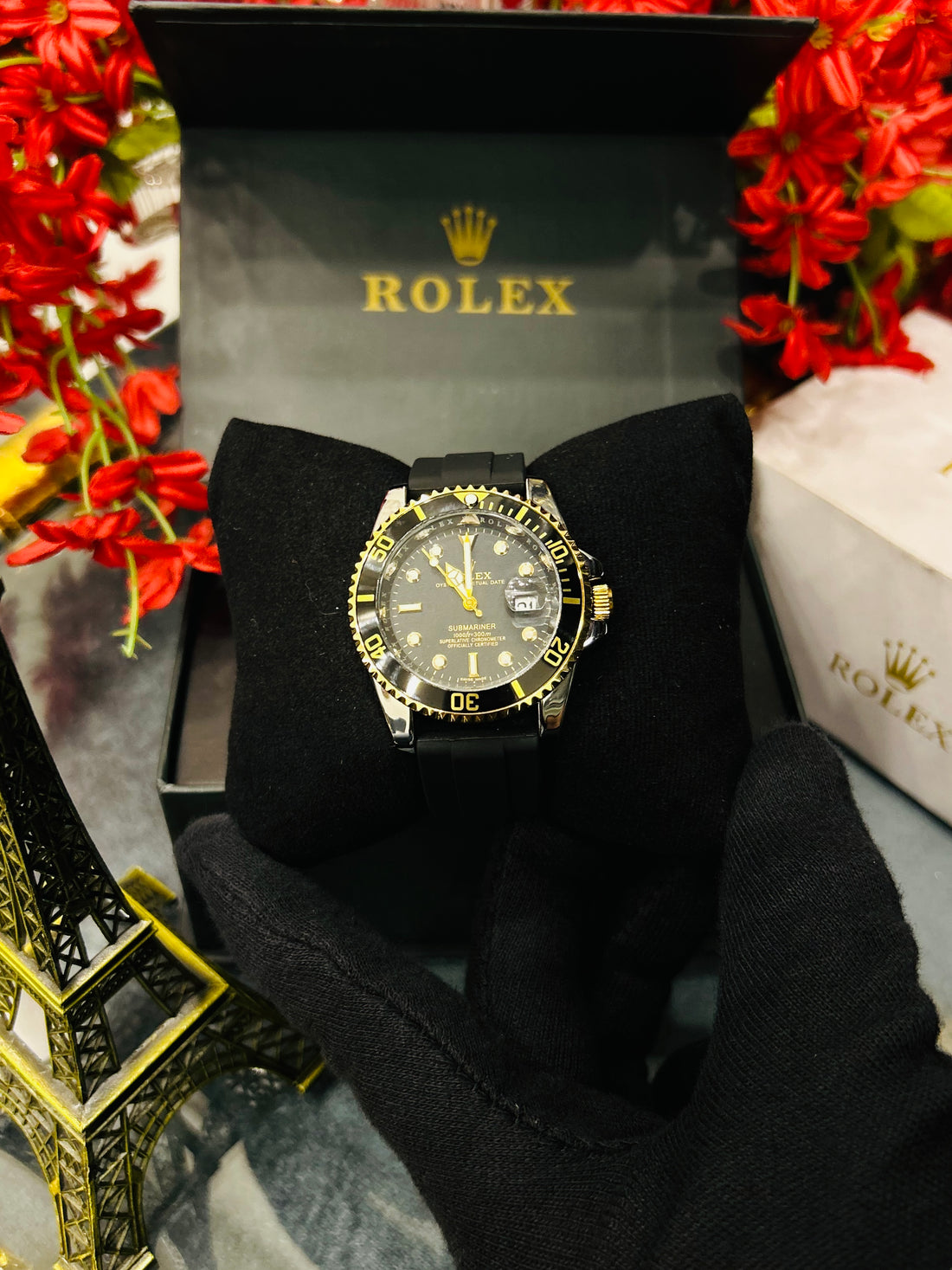 Rolex Premium Rubber Strap Master Lock Watch