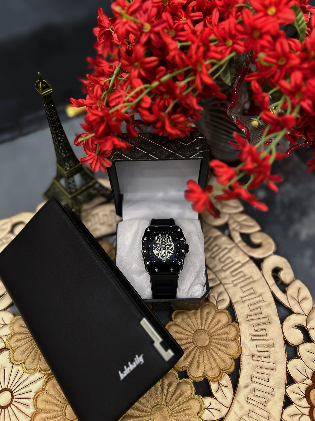 Real Black Are M Watch & Wallet Combo